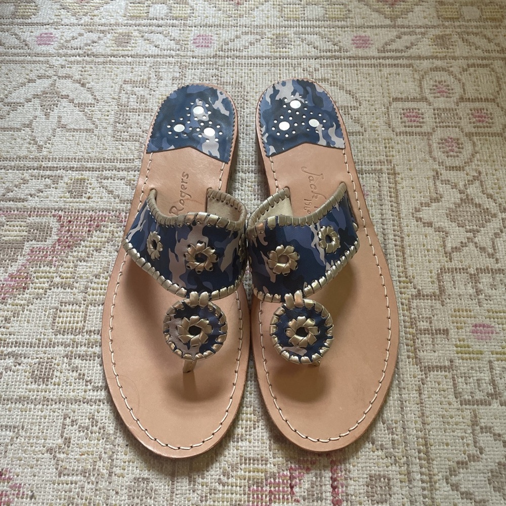 Blue camo jack rogers